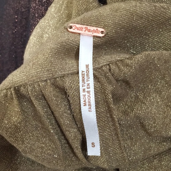 NWOT Free People Love Metallic Minidress in Gold - Picture 6 of 8